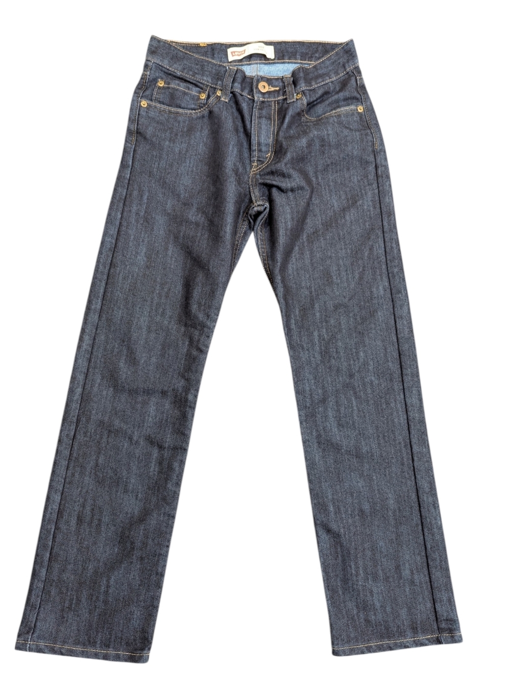 Levi's 514 Straight Sit Below Waist Dark Wash Boy's 16 28x28 Women's Size 6